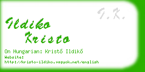 ildiko kristo business card